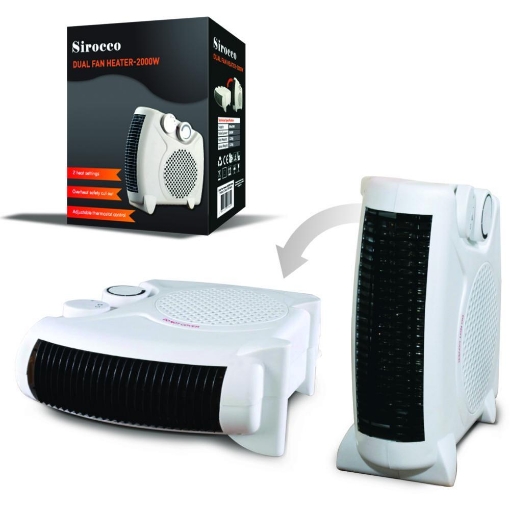 Picture of Sirocco Dual Fan Heater White 2KW 