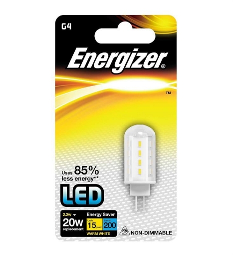 Picture of Energizer LED G4 2.2W (20W) 130Lm 1811-38