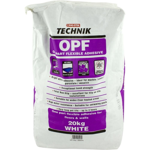 Picture of Bostik Technik OPF Tile Adhesive White 20Kg (Pink Bag) (50 bags per pallet)