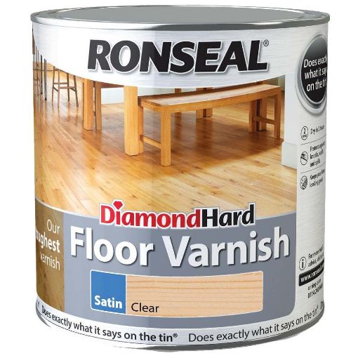 Picture of Ronseal Paint Diamond Hard Floor Fin Clear Satin 2.5L