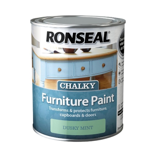 Picture of Ronseal Chalk Paint Dusky Mint 750ml