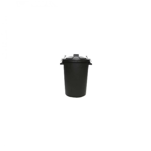 Picture of Riaar Black PVC Dustbin with Wire Clips - 85ltr