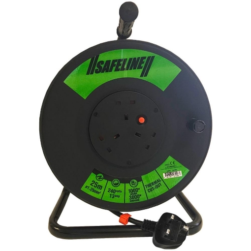 Picture of Safeline 25Mt X 240V X 13A  1.0 Sq Cable Reel