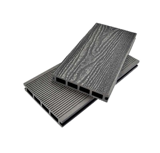 Picture of Deckro 3D Wood Effect Wpc Composite Hollow Decking Board Grey 146mm x 25mm x 3.6M (0.5256m2)