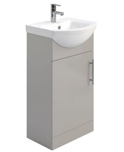 Picture of Belmont Gloss Light Grey 45cm Vanity Unit