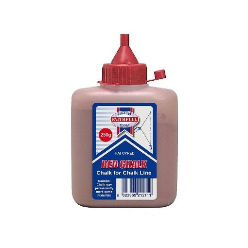 Picture of Faithfull Chalk Powder 250G - Red