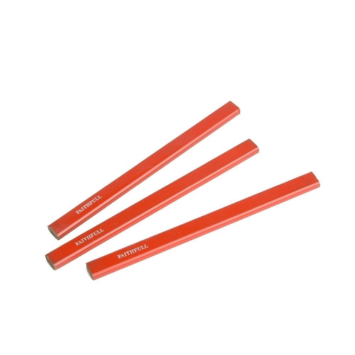Picture of Faithfull Carpenters Pencils (3) Red - Medium