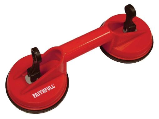 Picture of Faithfull Double Pad Suction Lifter 120mm Pads