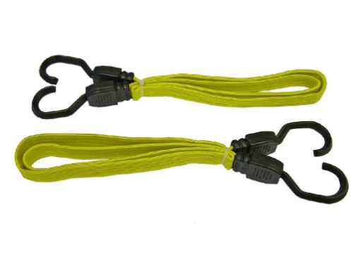 Picture of Faithfull Flat Bungee Cord 90cm (36in) Yellow 2 Piece