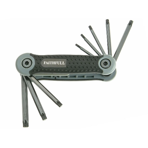Picture of Faithfull Folding Torx (Star) Key Set 8Pc