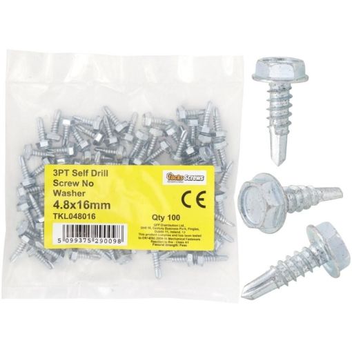 Picture of 4.8x16mm Hex Self Drilling Screw 3 Point Nw 100S