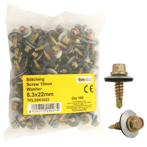 Picture of 6.3x22mm Hex Stitching Screw Washer 100S