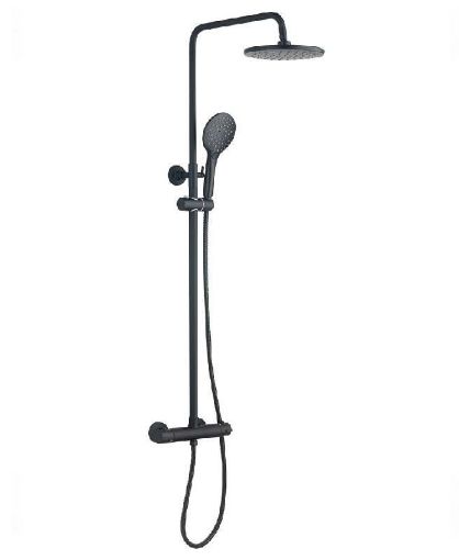 Picture of Sonas Nero Black Round Thermostatic Shower Kit