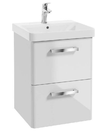 Picture of Odeon White Gloss Wall Hung 2 Drawer Vanity Unit 50cm