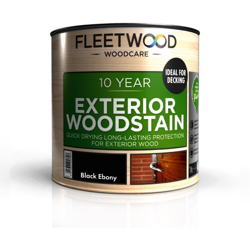 Picture of Fleetwood 2.5L 10 Year Exterior Woodstain Water Based Black Ebony