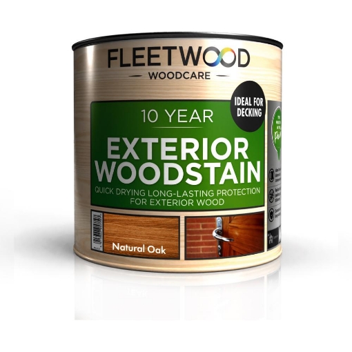 Picture of Fleetwood 2.5L 10 Year Exterior Woodstain Water Based Nat Oak