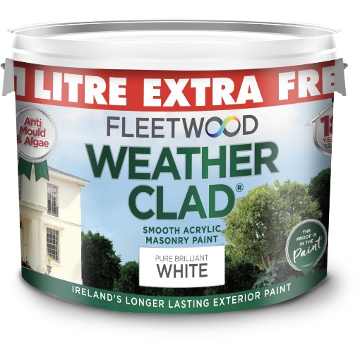 Picture of Fleetwood Weatherclad Brilliant White 9Ltr+1L Extra Free