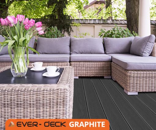 Picture of Teranna Everdeck Composite Decking Graphite Grey 135mm x 3.6mtr