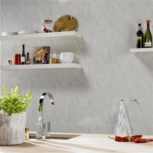 Picture of Dumapan PVC Decorative Wall Panel Uliano Marble Grey 2.6M (4 Lengths /3.9 Sq.mtr Per Pack)