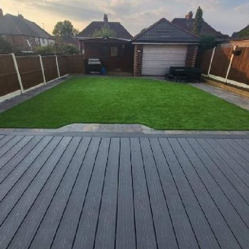 Picture of Deckro 3D Wood Effect Wpc Composite Hollow Decking Board Black 146mm x 25mm x 3.6m (0.52sqm per length)