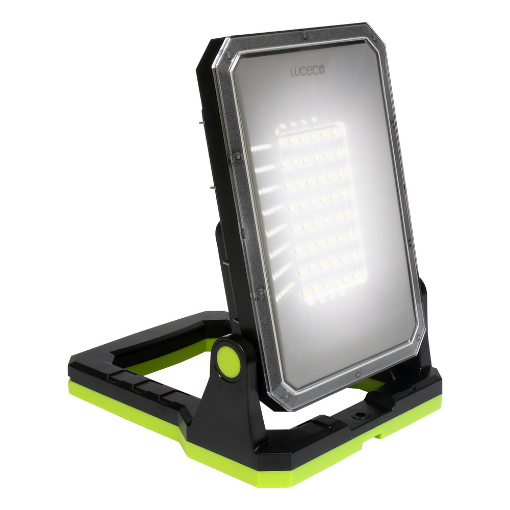 Picture of Luceco Rechargeable Folding Magnetic Worklight 1300Lm 10W 6500K With Power Bank - Usb-C Charged