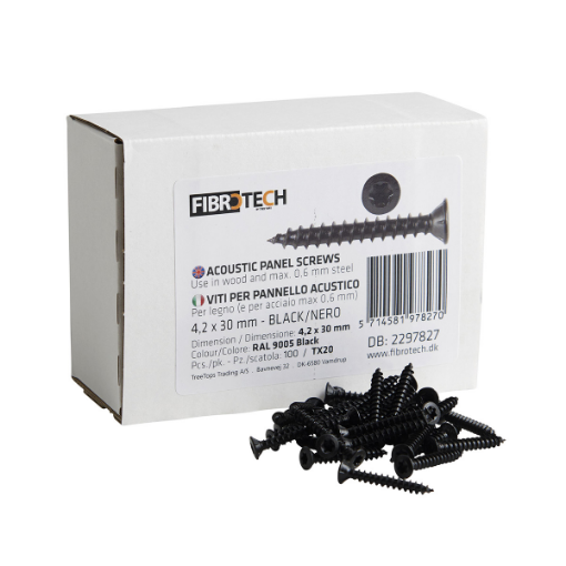 Picture of Fibrotech Panel Screws 4.2 x 30mm Black Box of 100