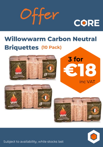 Picture of Willowwarm Carbon Neutral Briquettes Pack of 10  3 for €18.00