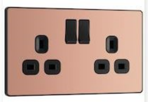 Picture of BG Evolve 13A 2 Gang Switched Socket Polished Copper