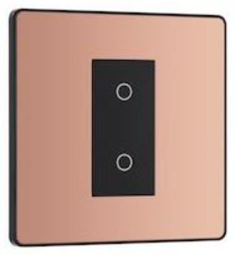 Picture of BG Evolve 1 Gang Single Touch Dimmer Switch SEC 2 Way Polished Copper