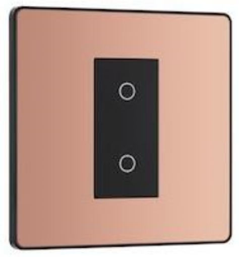 Picture of BG Evolve 1 Gang Single Touch Dimmer Switch MST 2 Way Polished Copper