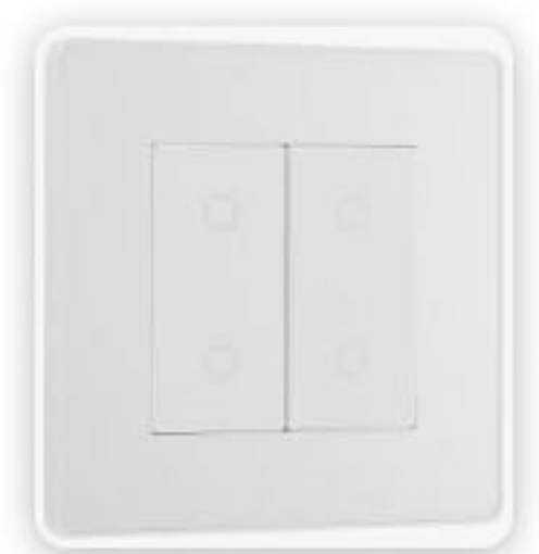 Picture of BG Evolve 2 Gang Single Touch Dimmer Switch SEC 2 Way Pearlescent White