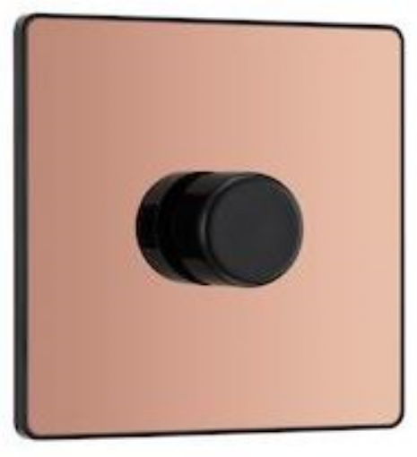 Picture of BG Evolve 1 Gang 2 Way Push Dimmer 200W Trailing Edge Polished Copper