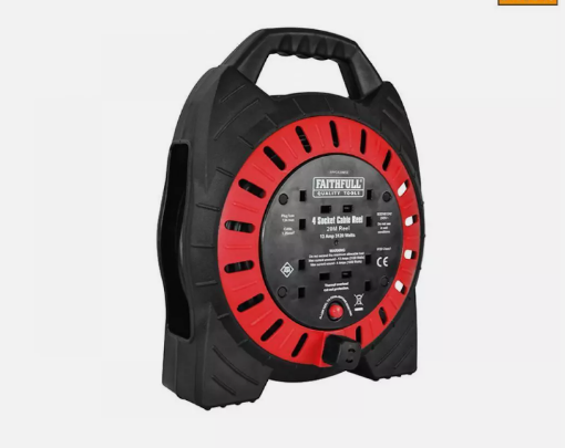Picture of Faithful Semi-Enclosed Cable Reel 240V 13A 4-Socket 10m