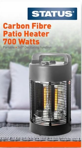 Picture of Quartz Outdoor Table Top Patio Heater 700W 1.8Mtr Lead Black