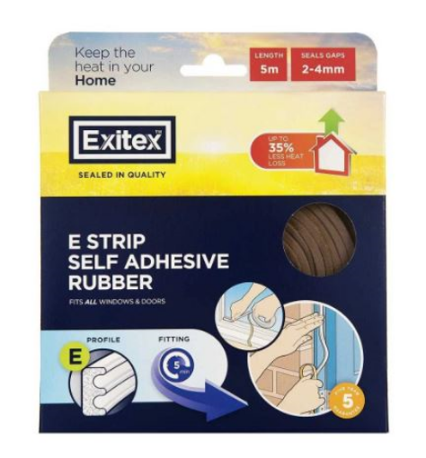 Picture of Exitex E-Strip Self Adhesive Brown 5Mtr