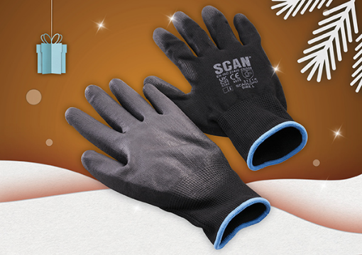 Picture of Scan Safety Black Pu Gloves Pack Of 5 Pairs