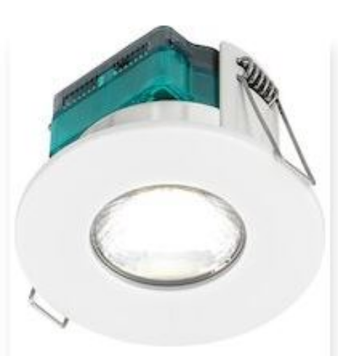 Picture of Luceco FType Essence Flat Fire Rated 3000K Dimmable IP65 - White Bezel