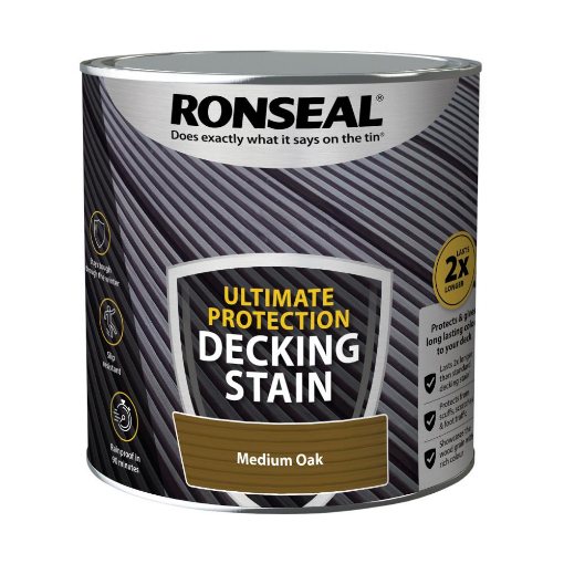 Picture of Ronseal Ultimate Protection Deck Stain Medium Oak 2.5Lt