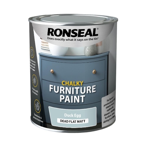 Picture of Ronseal Chalk Paint Duck Egg 750ml