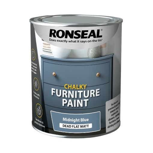 Picture of Ronseal Chalk Paint Midnight Blue 750ml