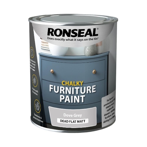 Picture of Ronseal Chalk Paint Dove Grey 750ml