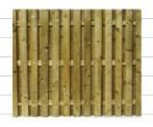 Picture of Hit & Miss Fence Panels 6 x 6 Golden Brown