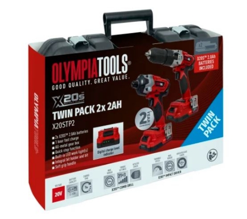 Picture of Olympia X20S Twin Pack Combi & Impact Driver 20V 2 X 2Ah