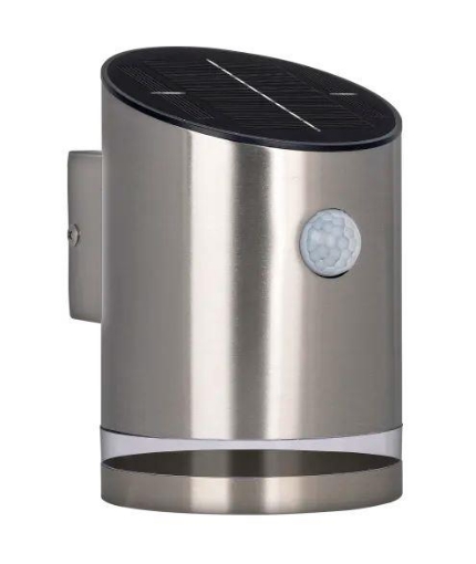 Picture of Luceco Solar Stainless Steel Pir Wall Light 100Lm Ip44 4000K