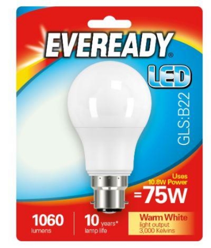 Picture of Eveready B22 LED GLS (75w) 1060 Lumens 1825-30