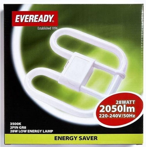 Picture of Eveready Crompton White -(COL3500K) 2D 28W 2 Pin Bulb