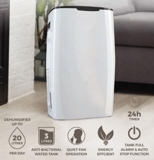 Picture of De Vielle Premium Portable Dehumidifier - 20L