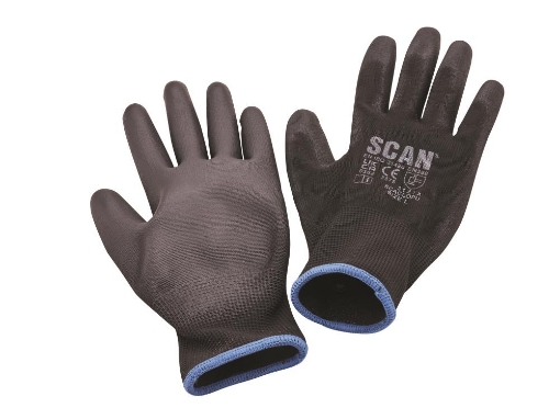 Picture of Scan Safety Black Pu Gloves Pack Of 5 Pairs