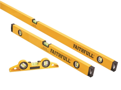 Picture of Faithfull 3 Piece Level Set (120cm, 60cm and 24cm Torpedo)