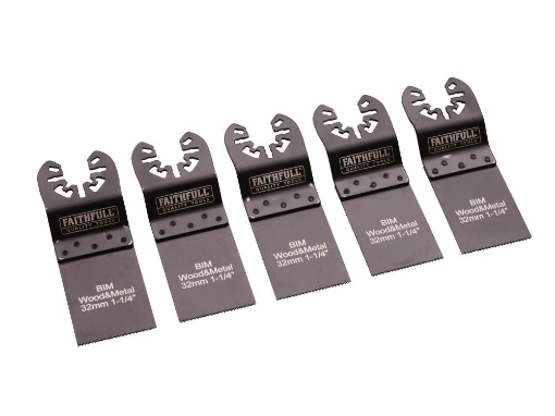 Picture of Fathfull 5 Piece 32mm Flush Cut Multi-Tool Blades